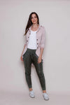 Faux Leather Mix Joggers - Slouchy