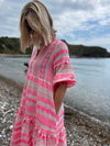 Pink Aztec Maxi Dress - Slouchy