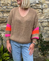 Chunky Knit Jumper - Mocha - Slouchy