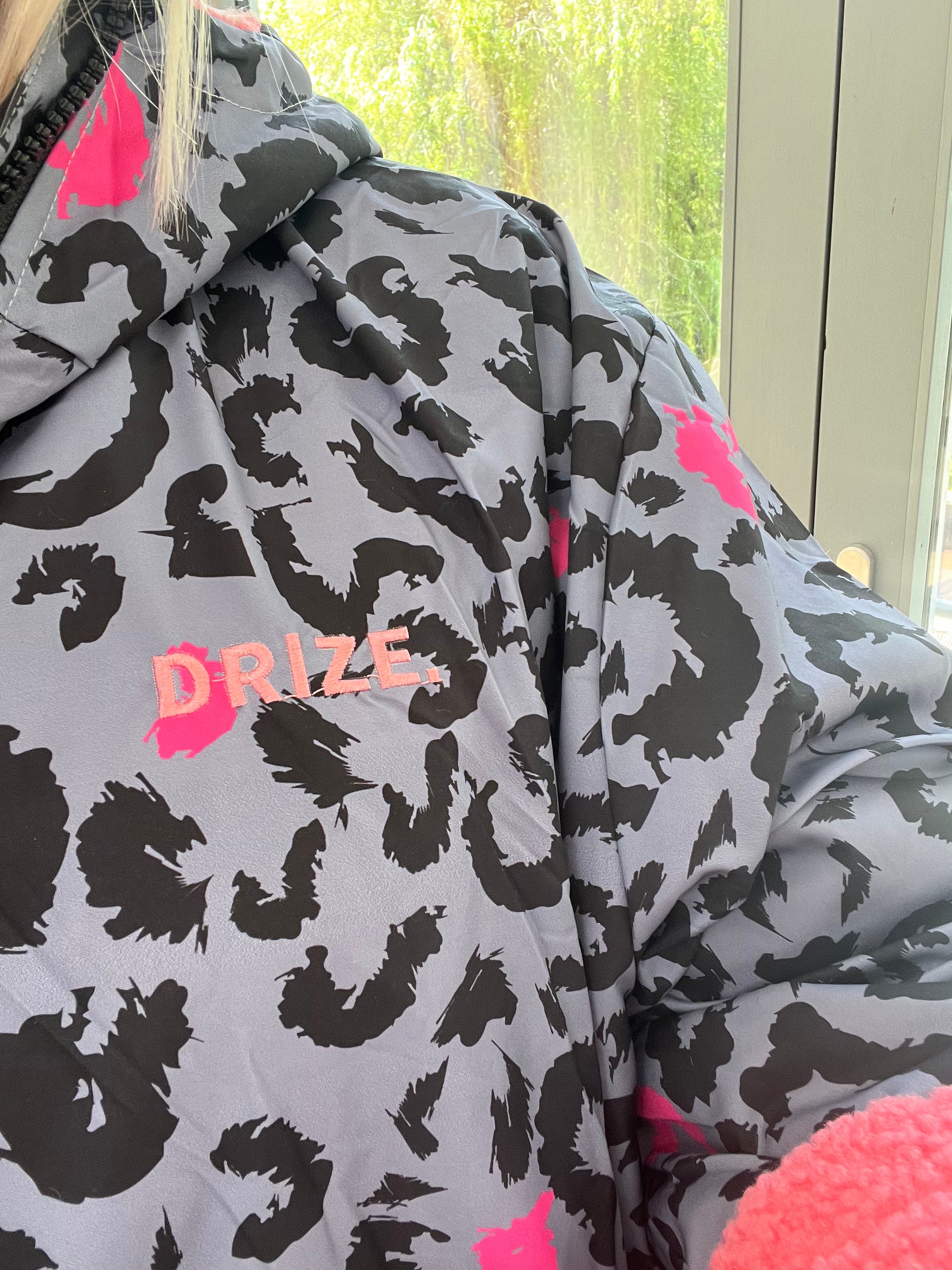 All Rounder Change Robe - Grey Pink Leopard - Slouchy