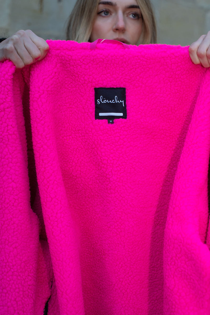 NEW!! Pro Recycled Change Robe - Grey/Pink Leopard - Slouchy