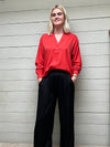Diena Red Shirt - Slouchy