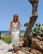 White Crochet Dress - Slouchy