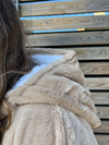 Faux Rabbit Fur Hoodie Blanket - Bear Brown - Slouchy