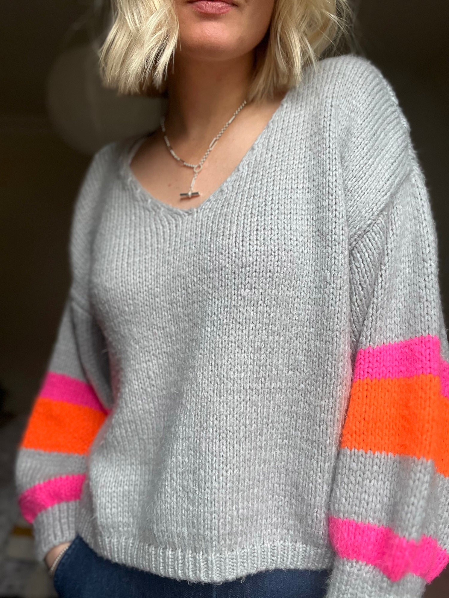 Colour Block Spring Knit - Slouchy