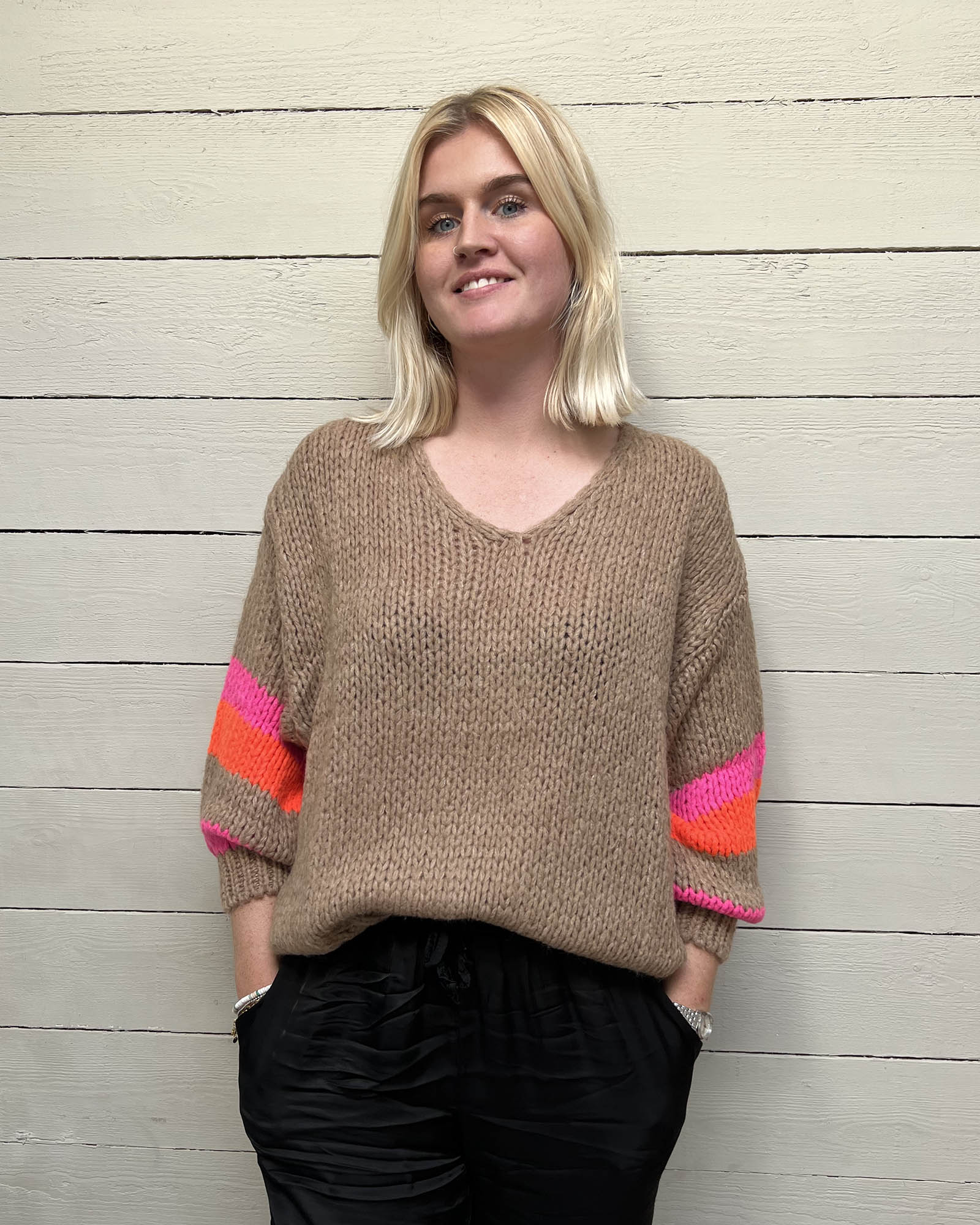 Chunky Knit Jumper - Mocha - Slouchy