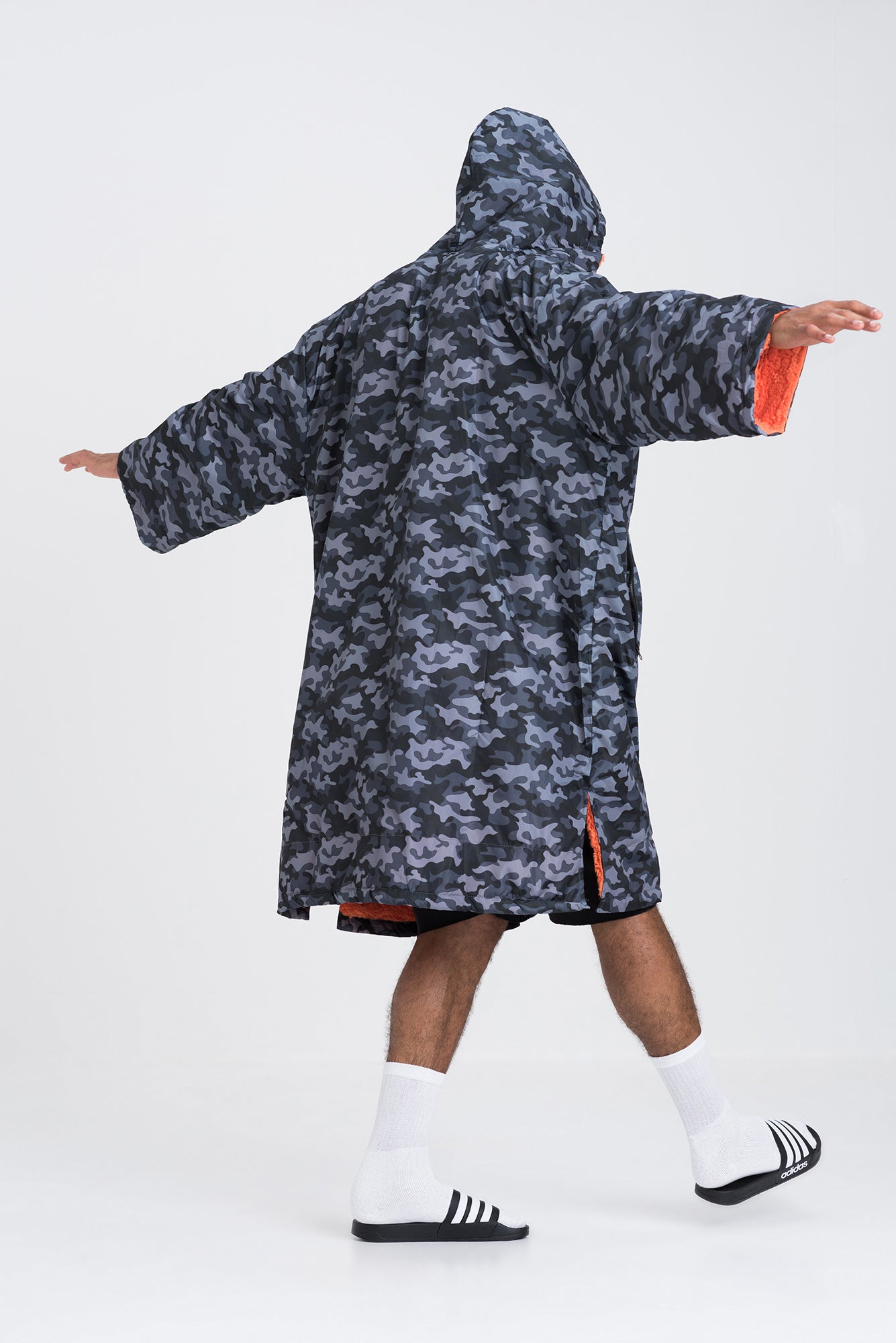 Adult Black Camouflage Change Robe - Slouchy