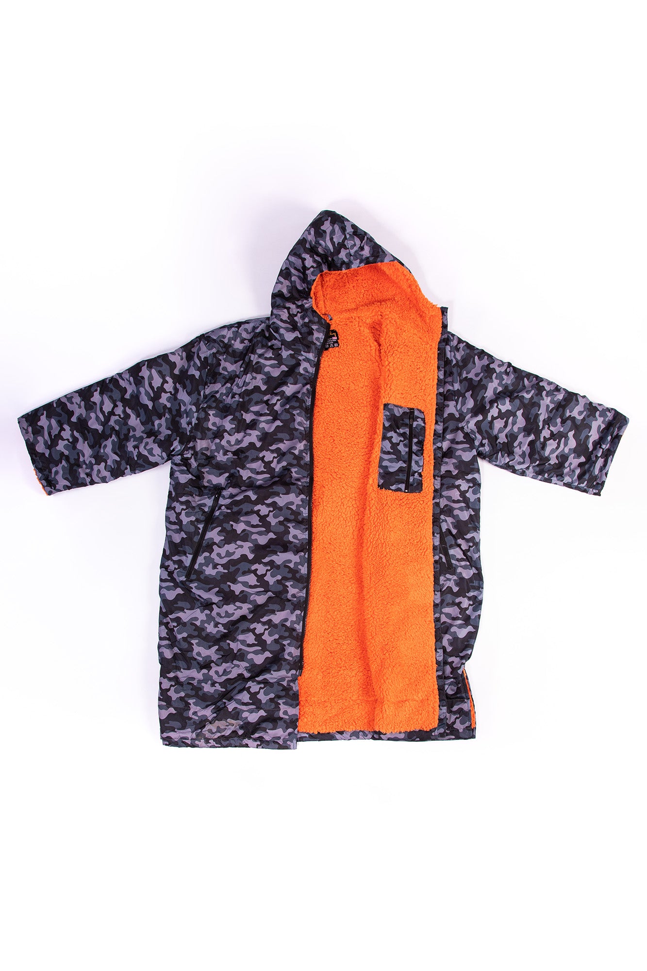 Adult Black Camouflage Change Robe - Slouchy