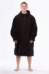Long Sleeve Change Robe - Black/Red - Slouchy