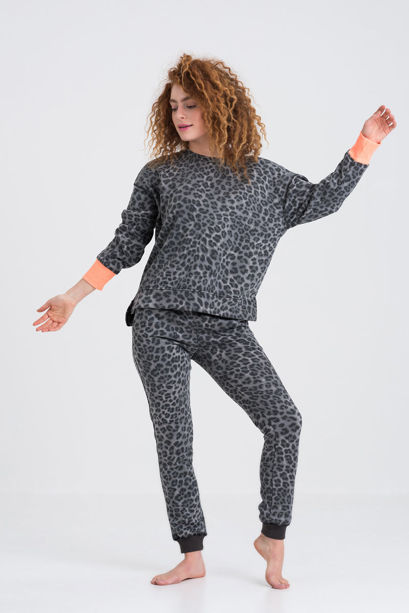 Hartnell Leopard Sweatshirt - Slouchy