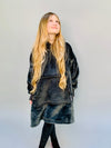 Kids Dark Grey Slouchy Hoodie - Slouchy