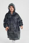 Kids Dark Grey Slouchy Hoodie - Slouchy