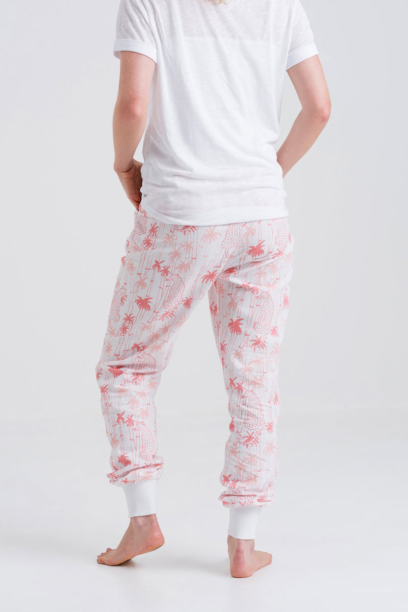 Luna Leopard Brushed Cotton Pyjama Trouser - Slouchy