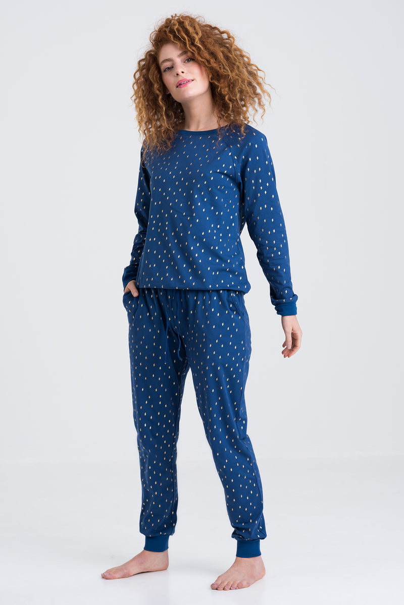 Lightning Bolt Cotton Lounge Set - Slouchy