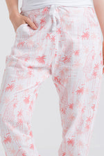 Luna Leopard Brushed Cotton Pyjama Trouser - Slouchy