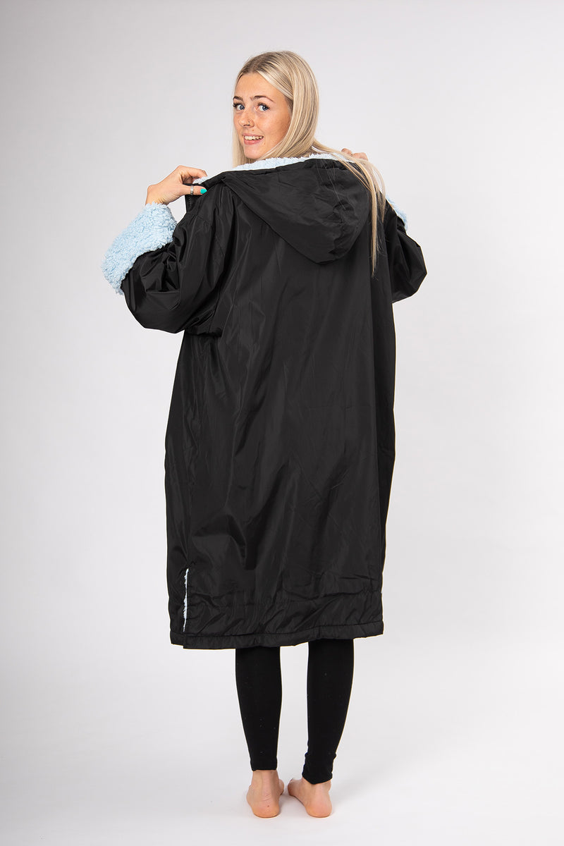 Adult Black Weatherproof Change Robe - Slouchy