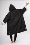 Adult Black Weatherproof Change Robe - Slouchy