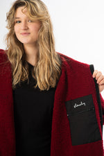 Long Sleeve Change Robe - Black/Red - Slouchy