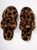 Luxury Fur Shearling Slipper - Leopard - Slouchy