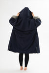 Long Sleeve Change Robe - Blue/Grey - Slouchy