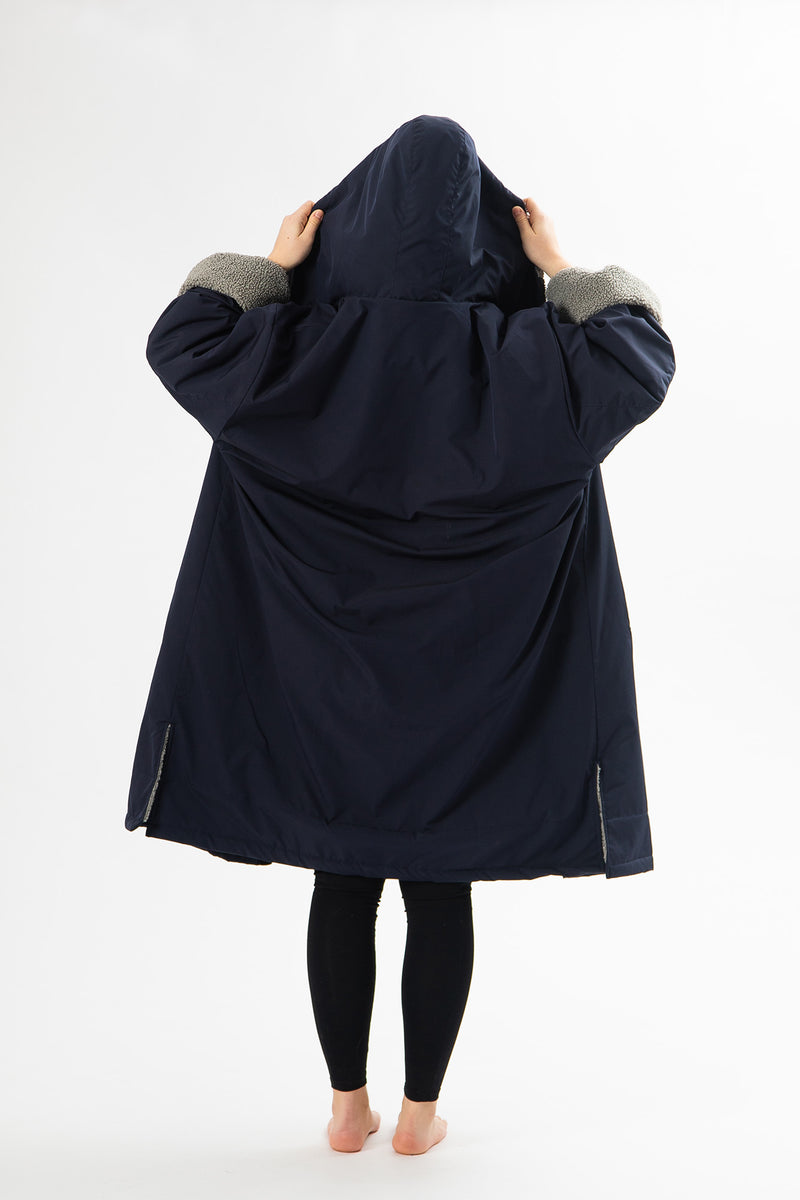 Long Sleeve Change Robe - Blue/Grey - Slouchy
