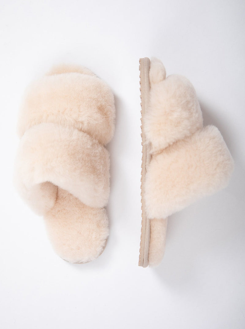Luxury online shearling slippers