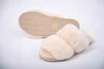 Luxury Fur Shearling Slipper - Cream - Slouchy