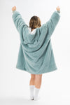Faux Rabbit Fur Hoodie Blanket - Slouchy