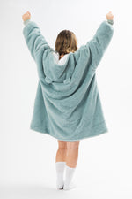 Faux Rabbit Fur Hoodie Blanket - Slouchy