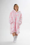 Pink Tie Dye Slouchy Hoodie - Slouchy