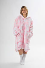 Pink Tie Dye Slouchy Hoodie - Slouchy