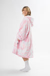 Pink Tie Dye Slouchy Hoodie - Slouchy