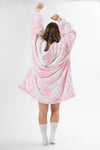 Pink Tie Dye Slouchy Hoodie - Slouchy