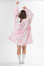 Pink Tie Dye Slouchy Hoodie - Slouchy
