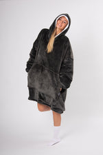 Dark Grey Slouchy Hoodie - Slouchy