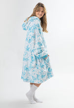 Blue Tie Dye Slouchy Hoodie - Slouchy