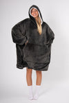 Dark Grey Slouchy Hoodie - Slouchy