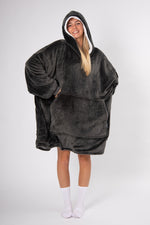 Dark Grey Slouchy Hoodie - Slouchy