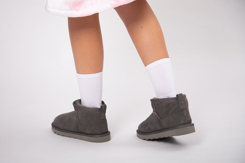 Luxury Sheepskin Boot - Grey - Slouchy