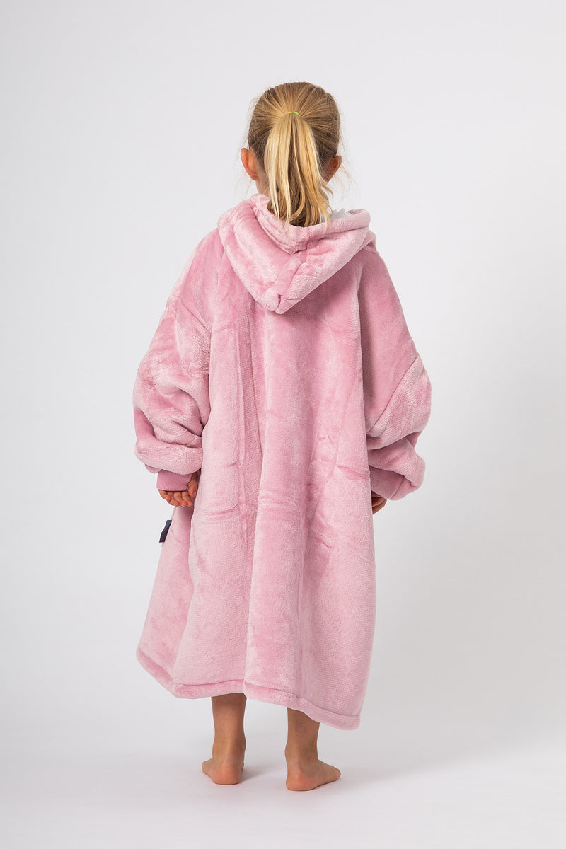 Kids Dusky Pink Slouchy Hoodie - Slouchy