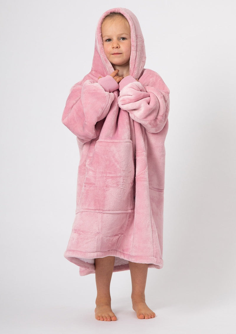 Kids Dusky Pink Slouchy Hoodie - Slouchy