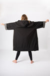Long Sleeve Change Robe - Black/Grey - Slouchy