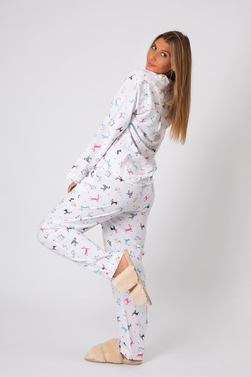 WOOF Brushed Cotton Pyjama Set Slouchy