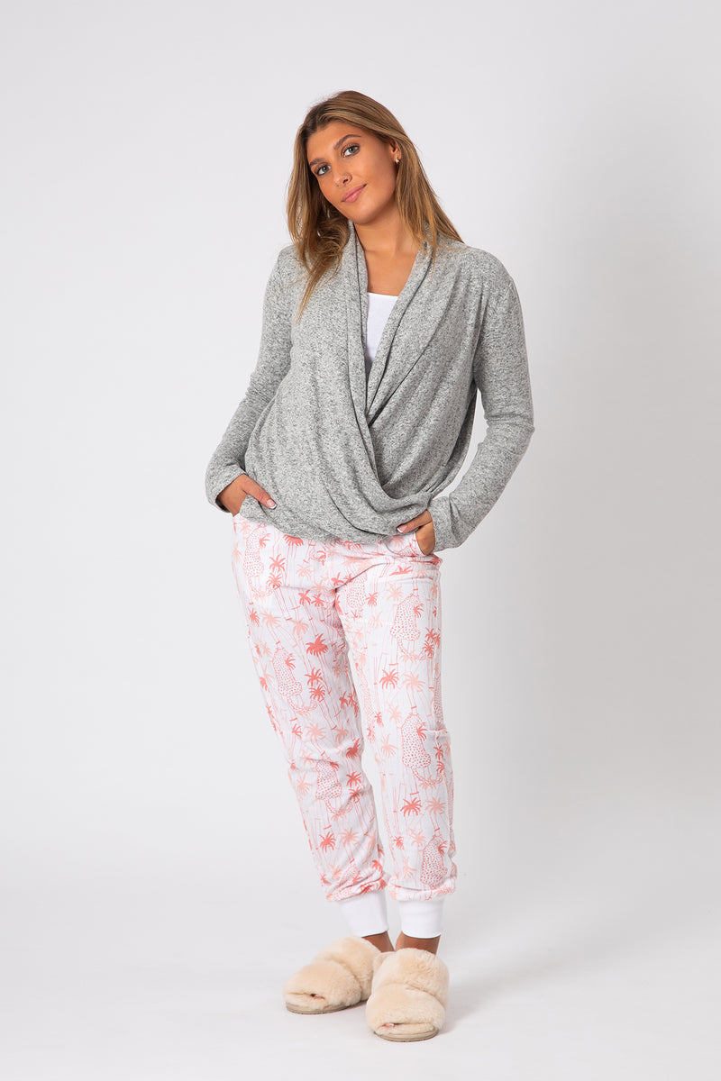 Darcy Supersoft Wrap Top - Slouchy