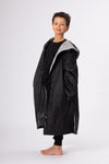 Kids Lightweight Black/Grey Robe - Slouchy