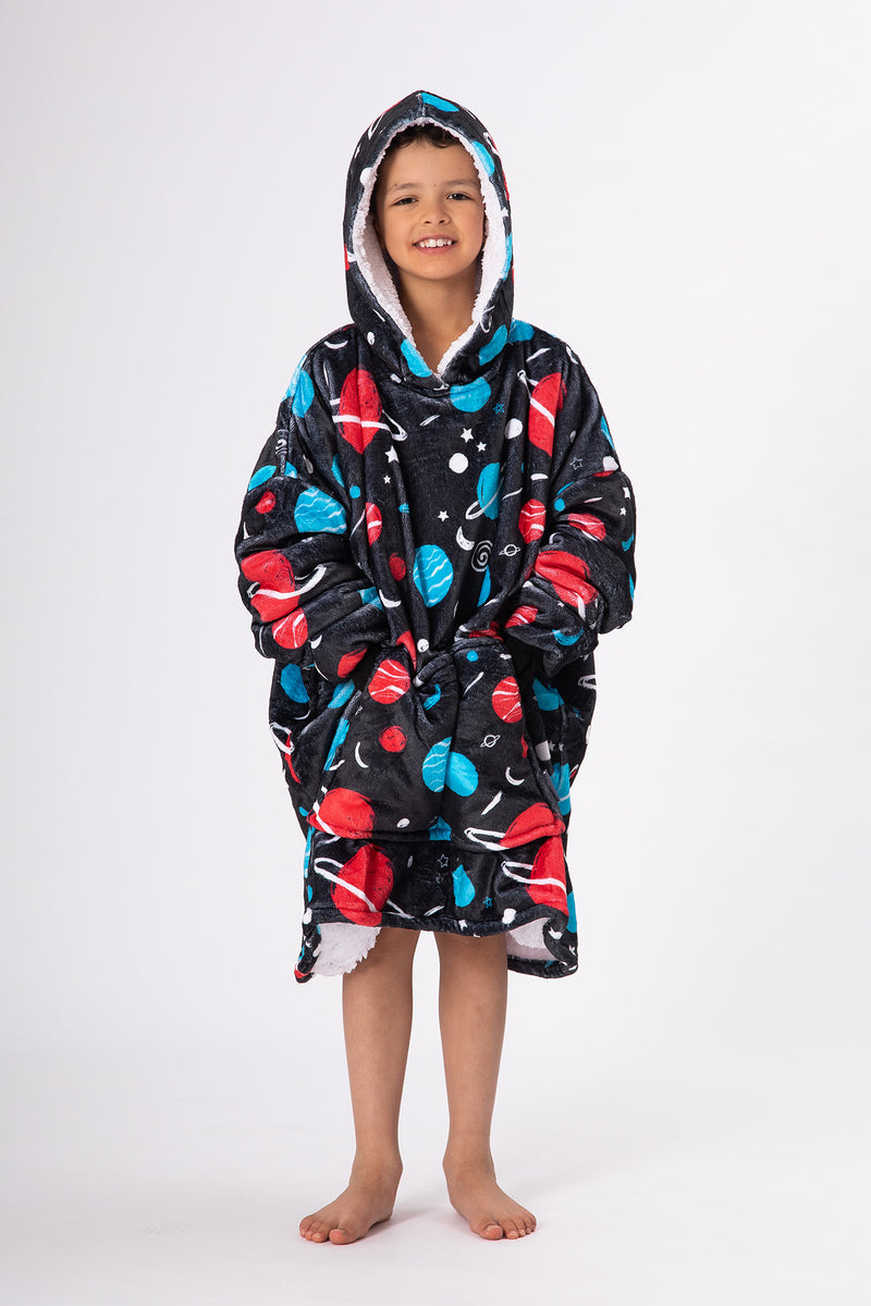 Kids Space Hoodie Blanket - Slouchy