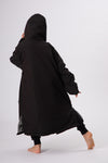 Kids Heavyweight Black/Grey Robe - Slouchy