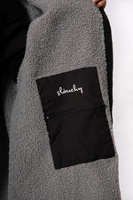 Kids Heavyweight Black/Grey Robe - Slouchy