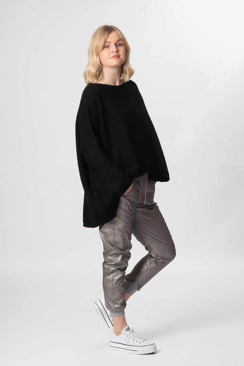 Metallic Vegan Joggers - Slouchy