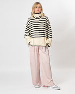 Satin Wide Leg Trousers - Pink - Slouchy